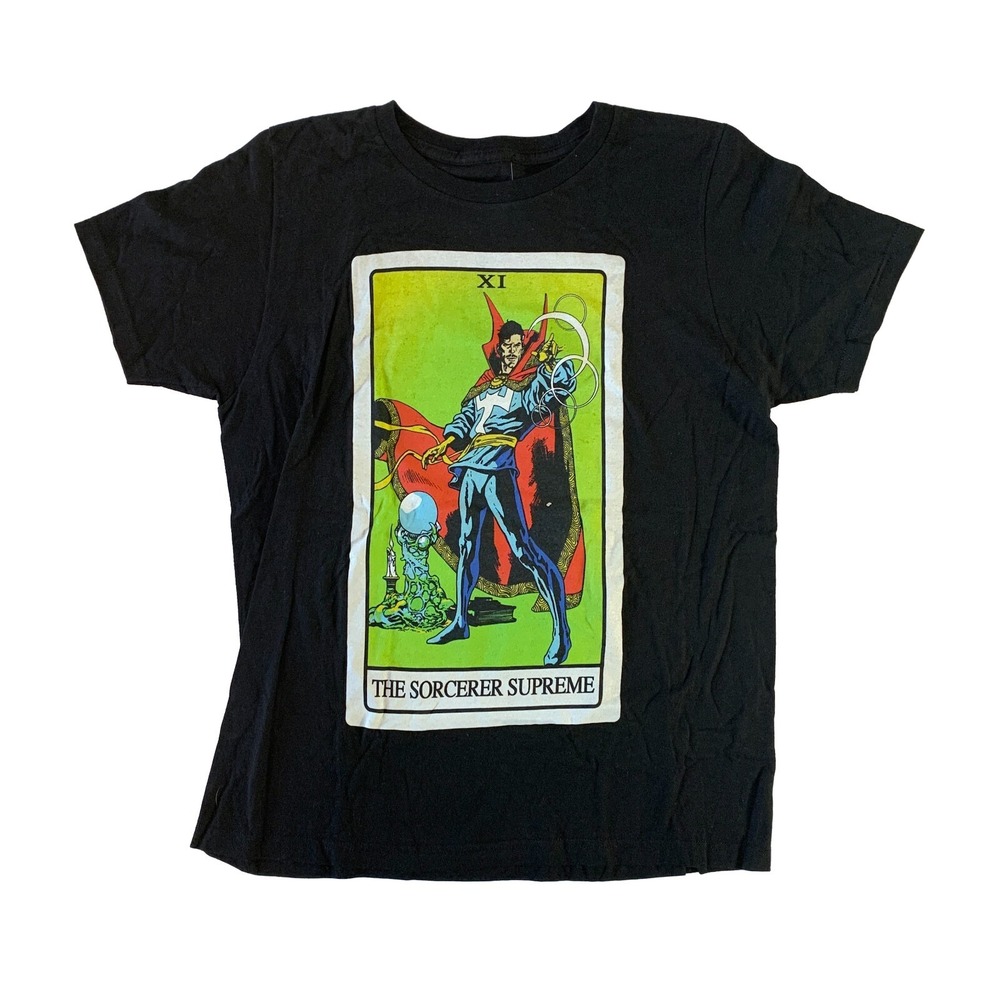 Disney Marvel The Sorcerer Supreme Dr. Strange Tarot Card T‎ Shirt Sz XS Cotton